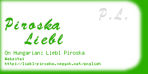 piroska liebl business card